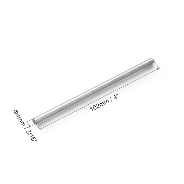 uxcell Aluminum Rods Alloy DIY Craft Industrial Parts Silver-1