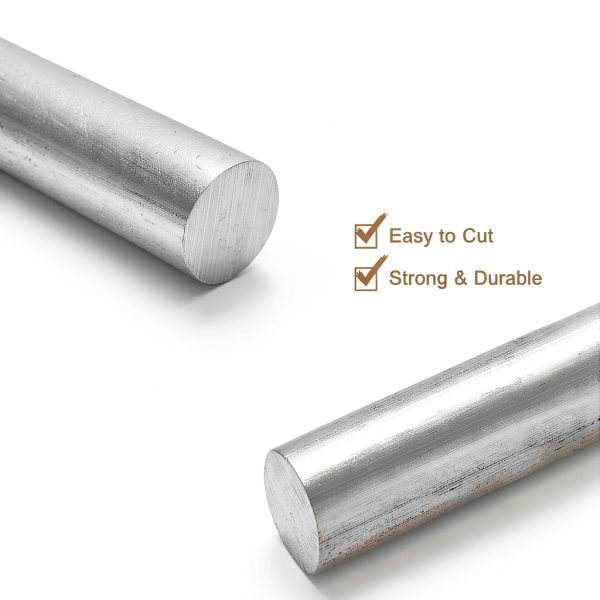 uxcell Aluminum Rods Industrial Grade Silver DIY Craft-3