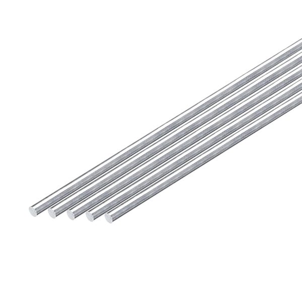 uxcell Aluminum Rod Industrial Grade Silver Cylindrical DIY-0