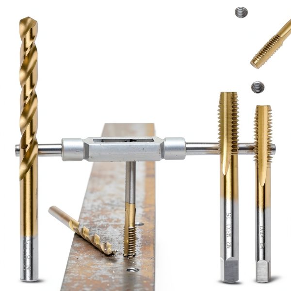 M6x1.0 Tap & 5.0mm Drill Bit Kit RURITKIT HSS Drill M2 Steel Tap-2