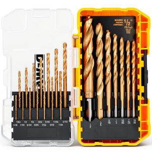DEWALT Titanium Nitride Coated Drill Bit Set Pilot Point 21-Piece-0